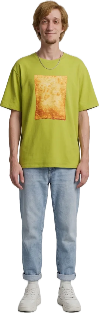 Pastel Lino de corpo inteiro, sorrindo